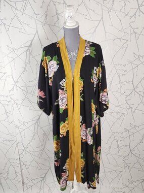 Lulla Collection by Bindya Floral Print Resortwear Long Kimono